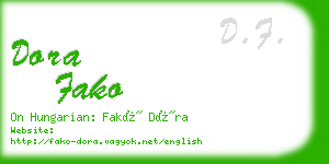 dora fako business card